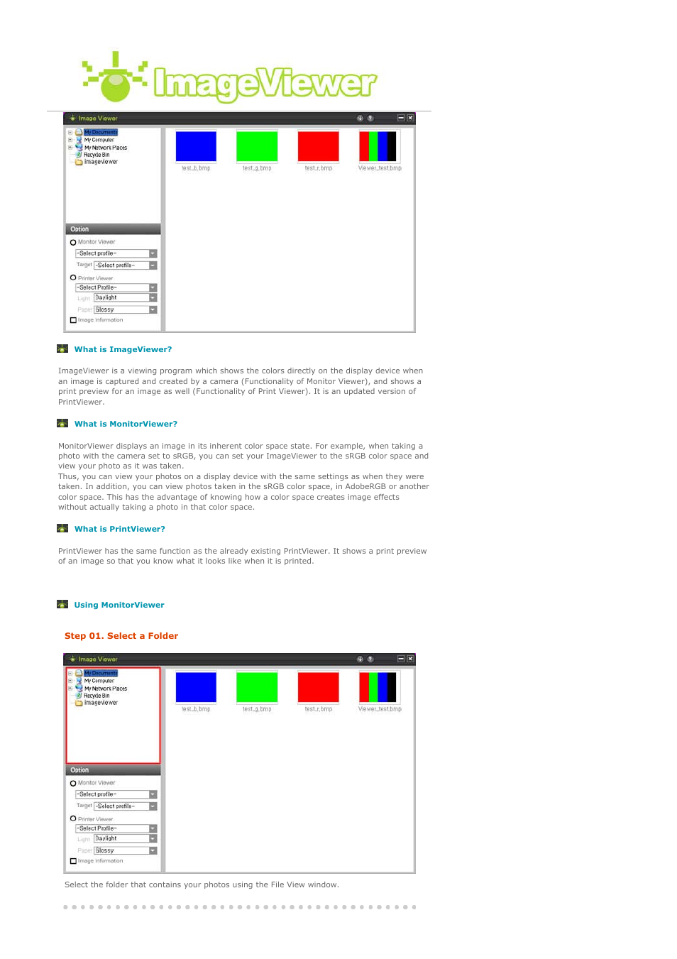 Imageviewer | Samsung SyncMaster XL20 User Manual | Page 49 / 76