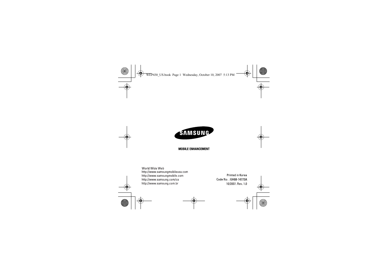 Samsung WEP430 User Manual | 96 pages