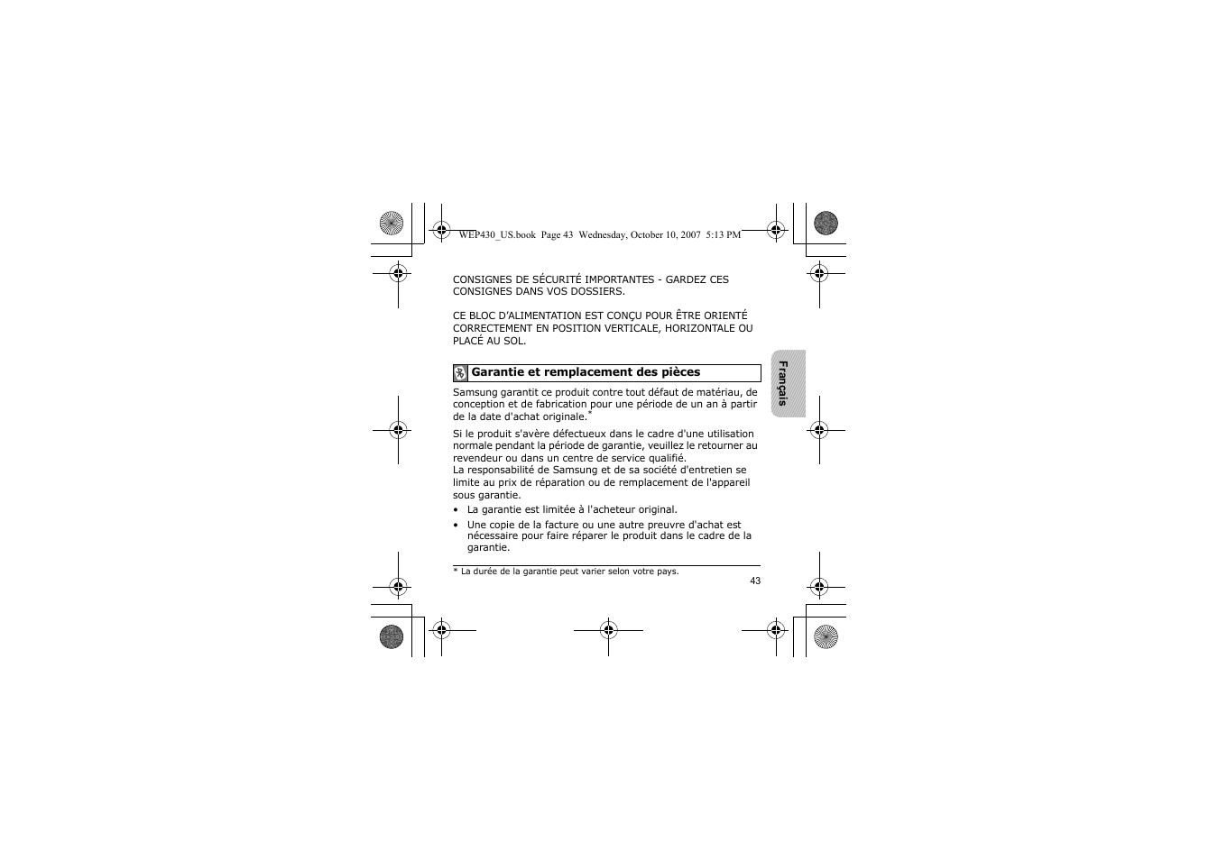 Samsung WEP430 User Manual | Page 46 / 96