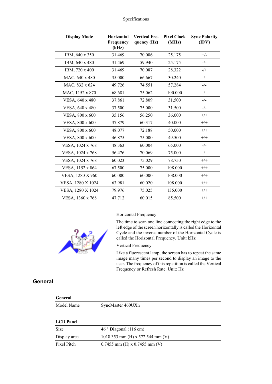 460uxn, General | Samsung 400UXN User Manual | Page 114 / 127