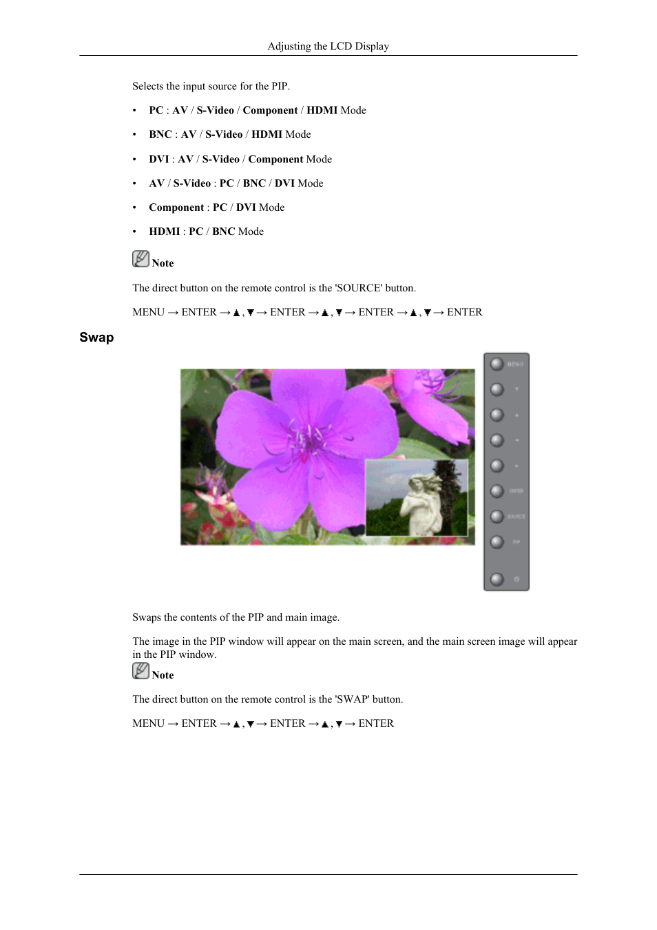 Swap | Samsung 400UXN User Manual | Page 57 / 127