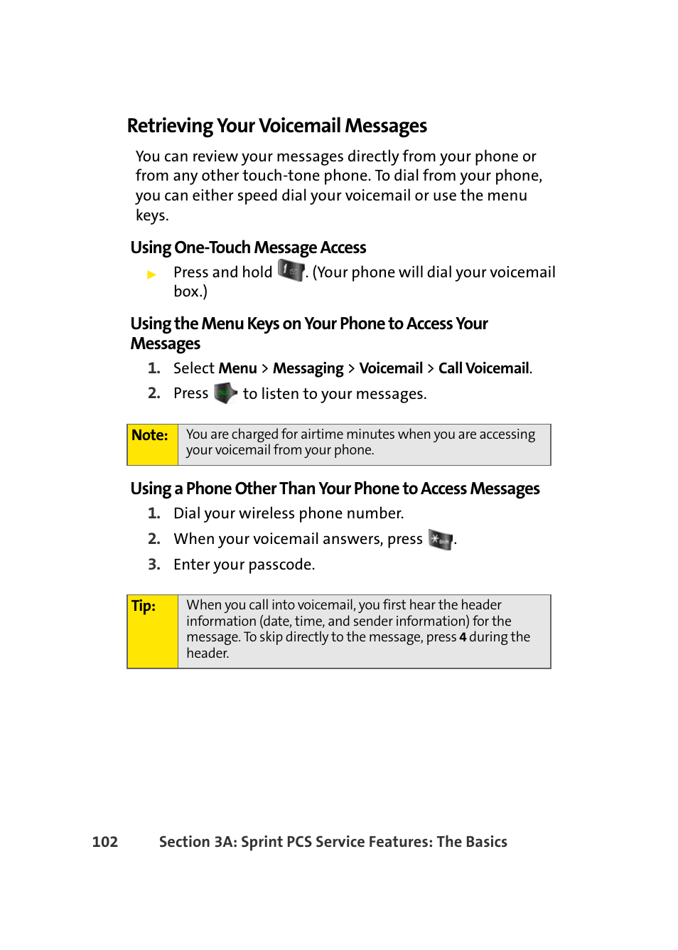 Retrieving your voicemail messages | Samsung A420 User Manual | Page 118 / 164