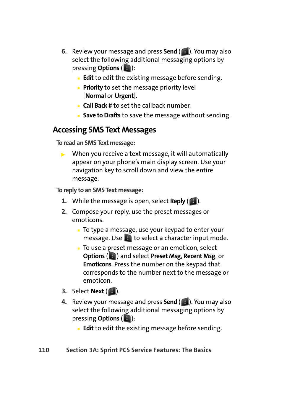 Accessing sms text messages | Samsung A420 User Manual | Page 126 / 164