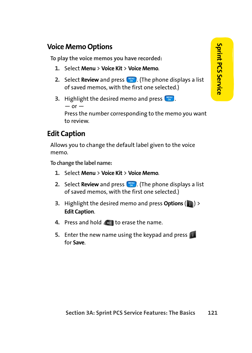 Voice memo options, Edit caption | Samsung A420 User Manual | Page 137 / 164