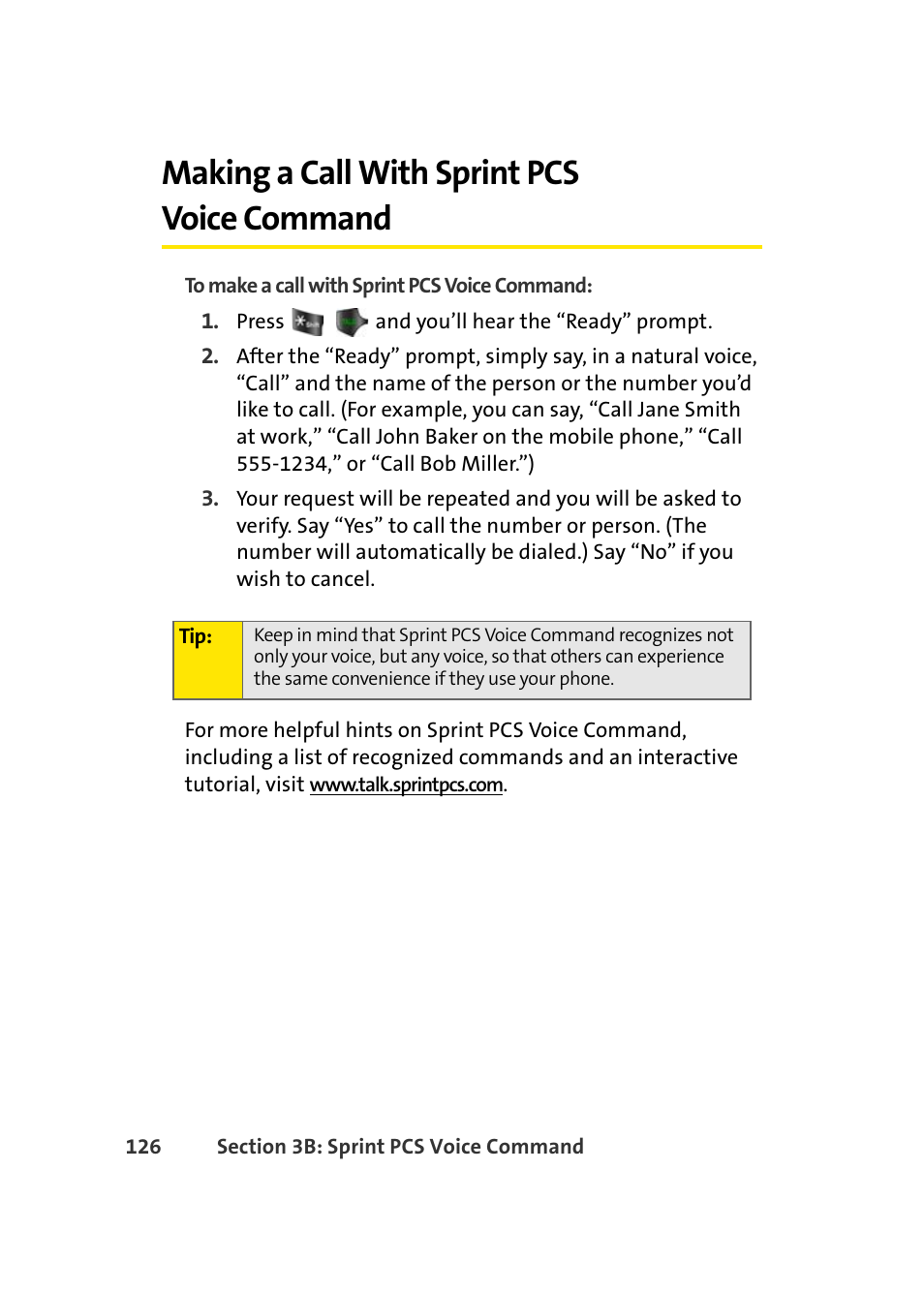 Making a call with sprint pcs voice command | Samsung A420 User Manual | Page 142 / 164