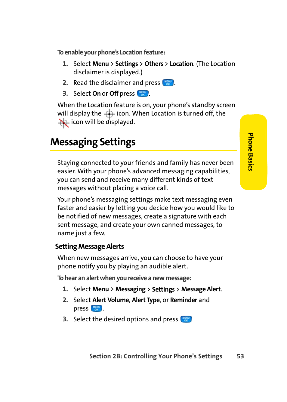 Messaging settings | Samsung A420 User Manual | Page 69 / 164