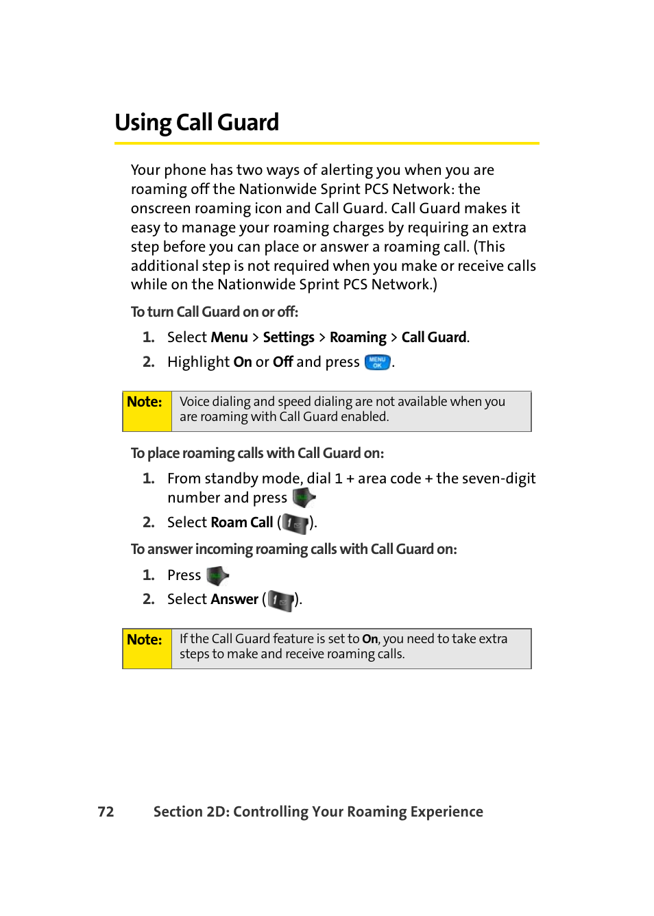 Using call guard | Samsung A420 User Manual | Page 88 / 164