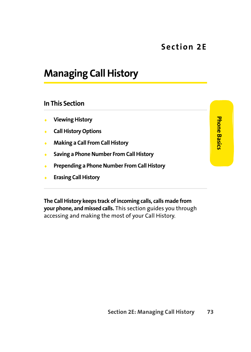 Managing call history, 2e. managing call history | Samsung A420 User Manual | Page 89 / 164