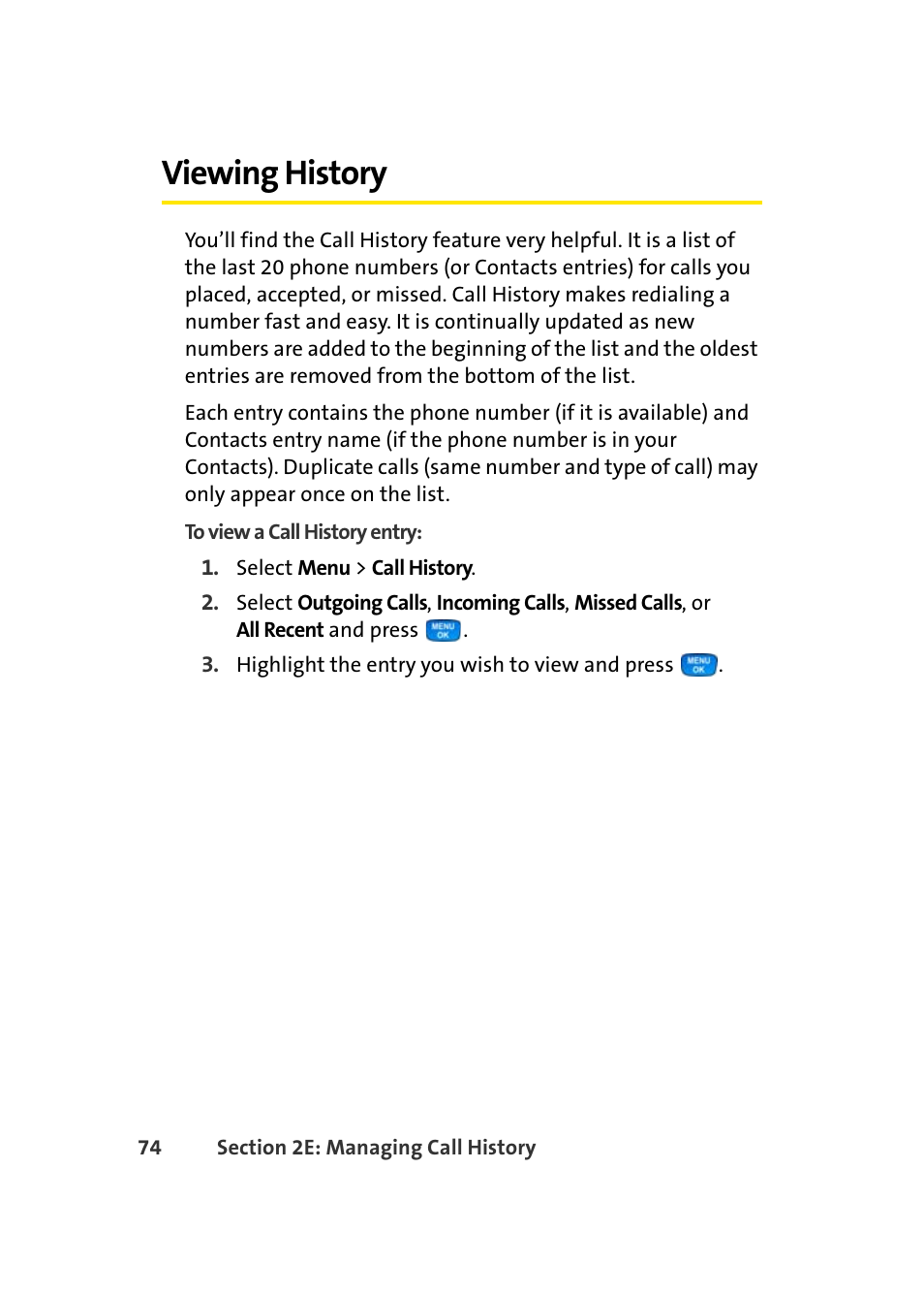 Viewing history | Samsung A420 User Manual | Page 90 / 164