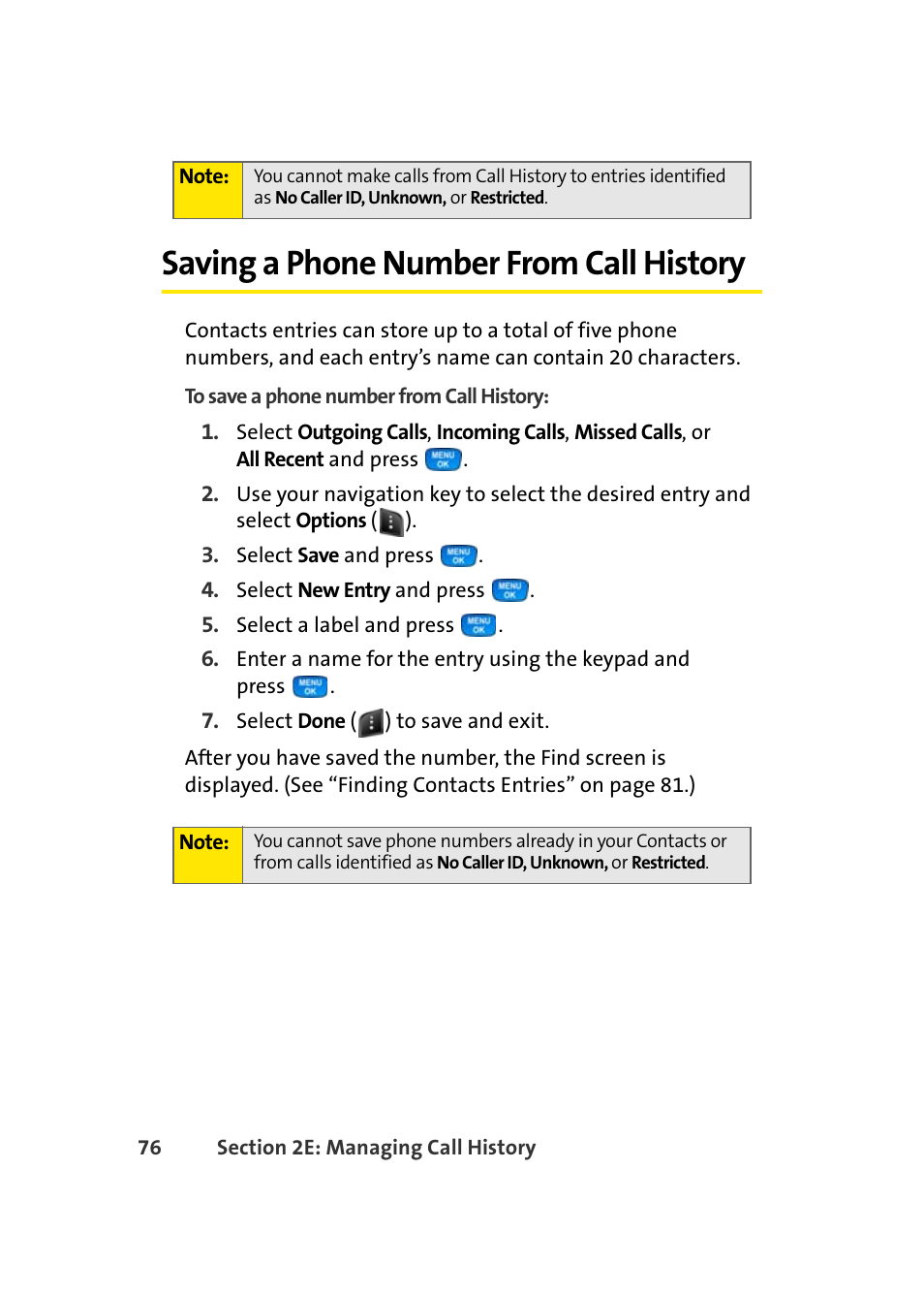 Saving a phone number from call history | Samsung A420 User Manual | Page 92 / 164