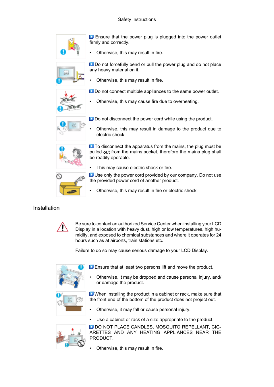 Installation | Samsung SyncMaster 320MXn-2 User Manual | Page 3 / 111