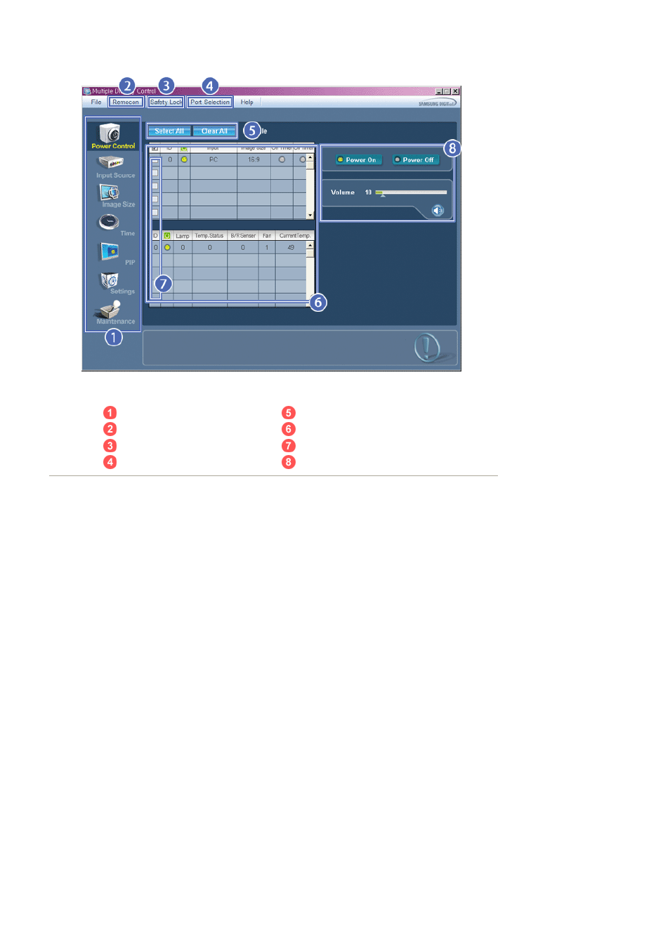 Port selection | Samsung SyncMaster 320MXn-2 User Manual | Page 41 / 111