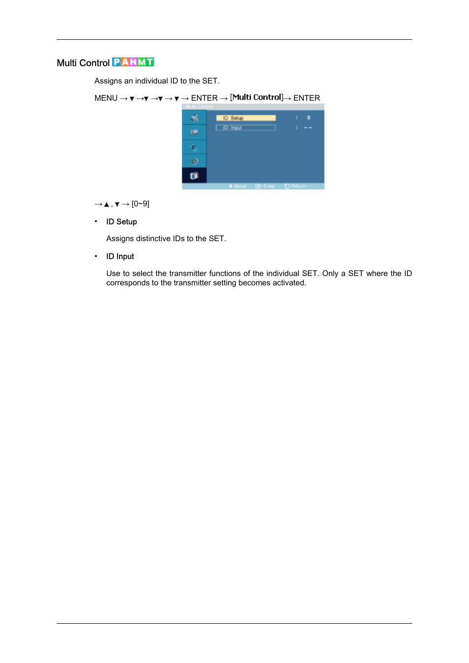 Multi control, Magicinfo | Samsung SyncMaster 320MXn-2 User Manual | Page 88 / 111