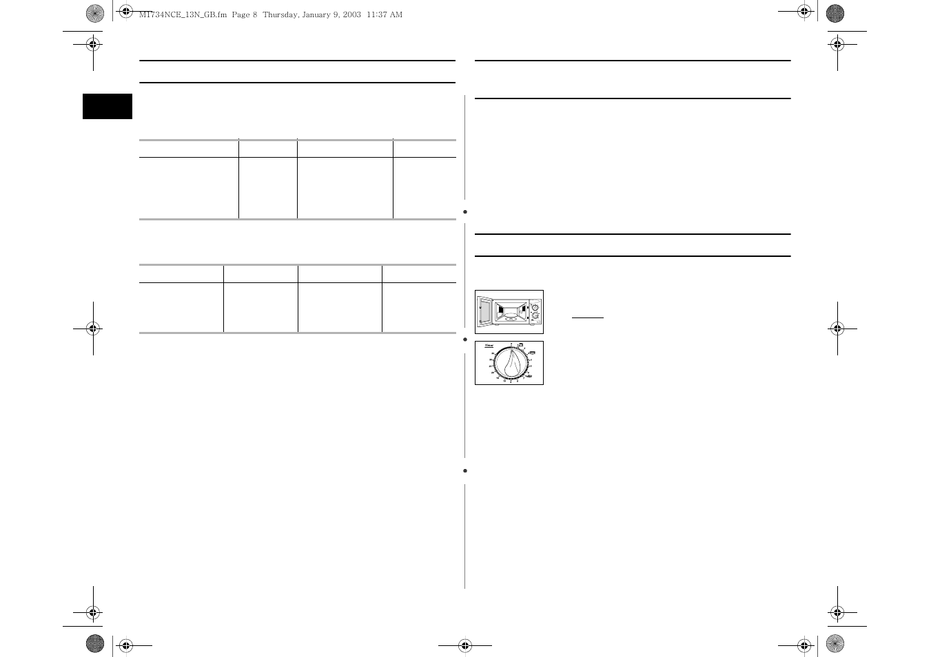 Power levels, Using the pause/cancel button, Stopping the cooking (m1713nce) | Samsung M1713NCE User Manual | Page 8 / 16