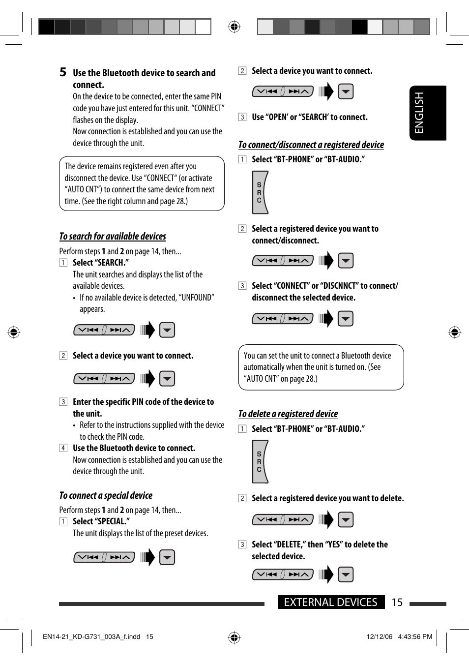 English 15 external devices | JVC KD-G731 User Manual | Page 15 / 117