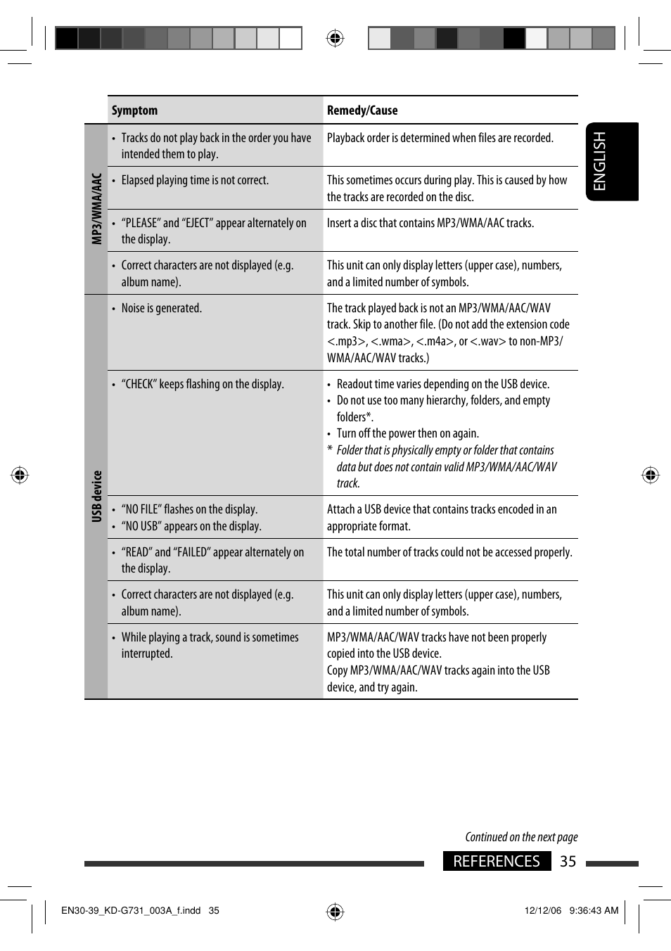 English 35 references | JVC KD-G731 User Manual | Page 35 / 117