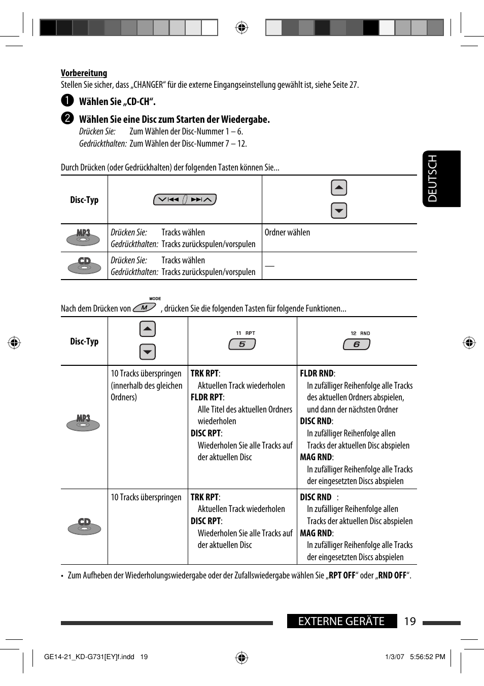 19 externe geräte deutsch | JVC KD-G731 User Manual | Page 57 / 117