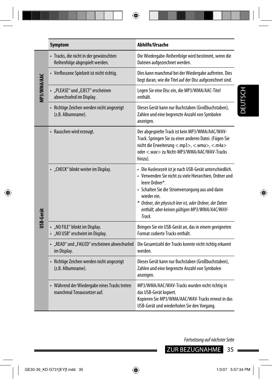 35 zur bezugnahme deutsch | JVC KD-G731 User Manual | Page 73 / 117