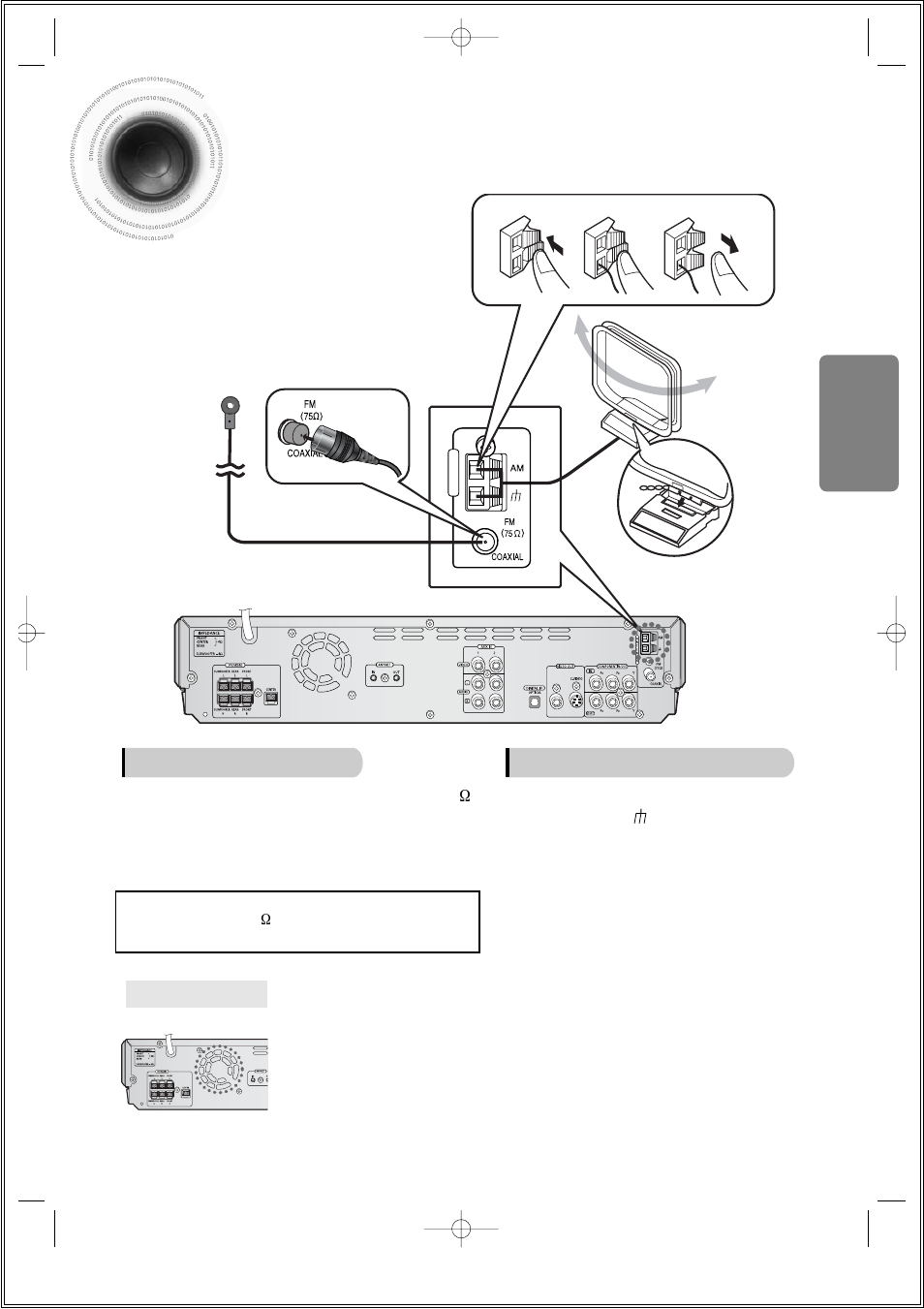 Connecting the fm and am antennas | Samsung HT-DS660T User Manual | Page 21 / 82