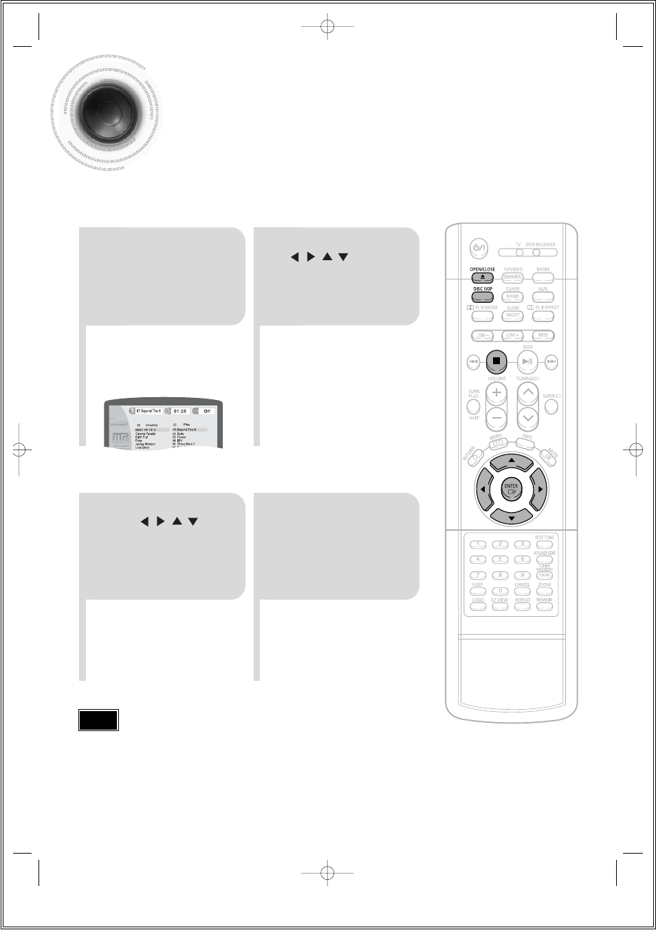 Mp3-cd playback | Samsung HT-DS660T User Manual | Page 26 / 82