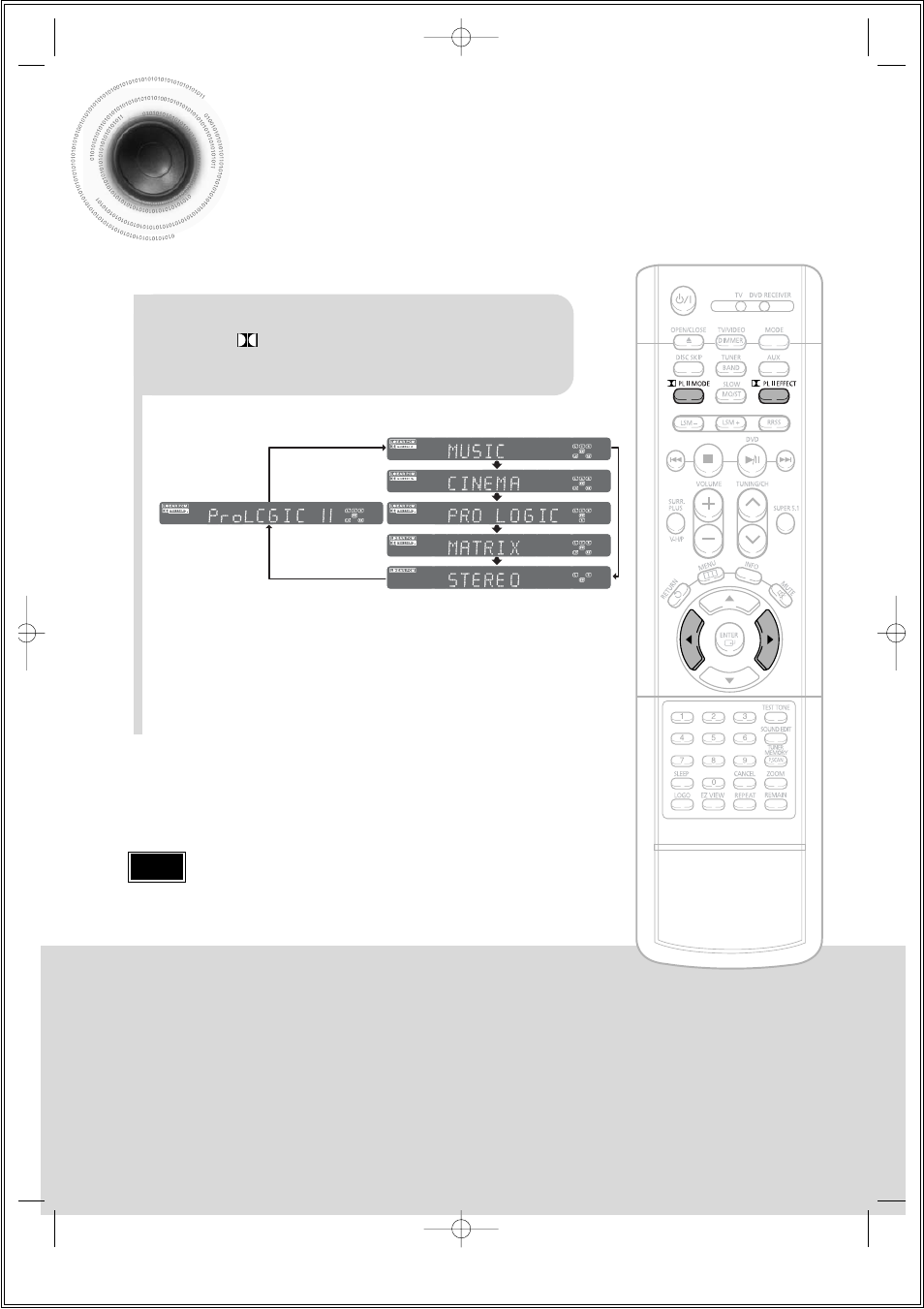 Dolby pro logic ii mode, 61 dolby pro logic ii mode | Samsung HT-DS660T User Manual | Page 62 / 82