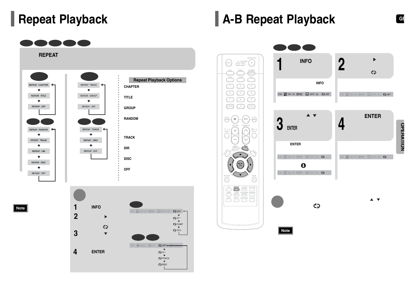 Repeat playback, A- b repeat playback, A-b repeat playback | Samsung HT-UP30 User Manual | Page 17 / 36
