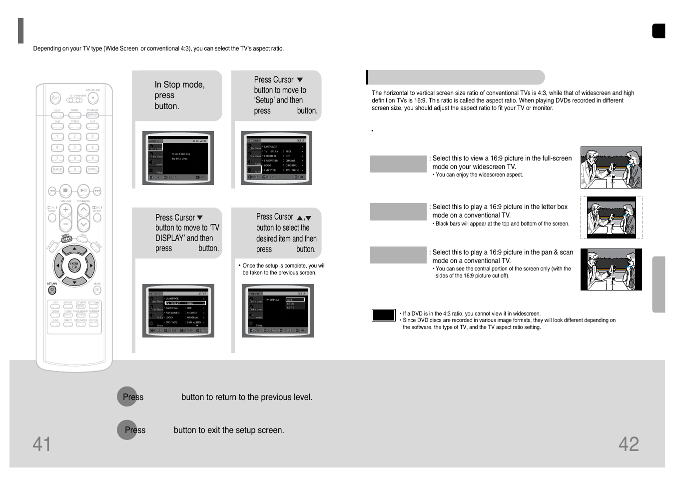 Setting tv screen type | Samsung HT-UP30 User Manual | Page 22 / 36