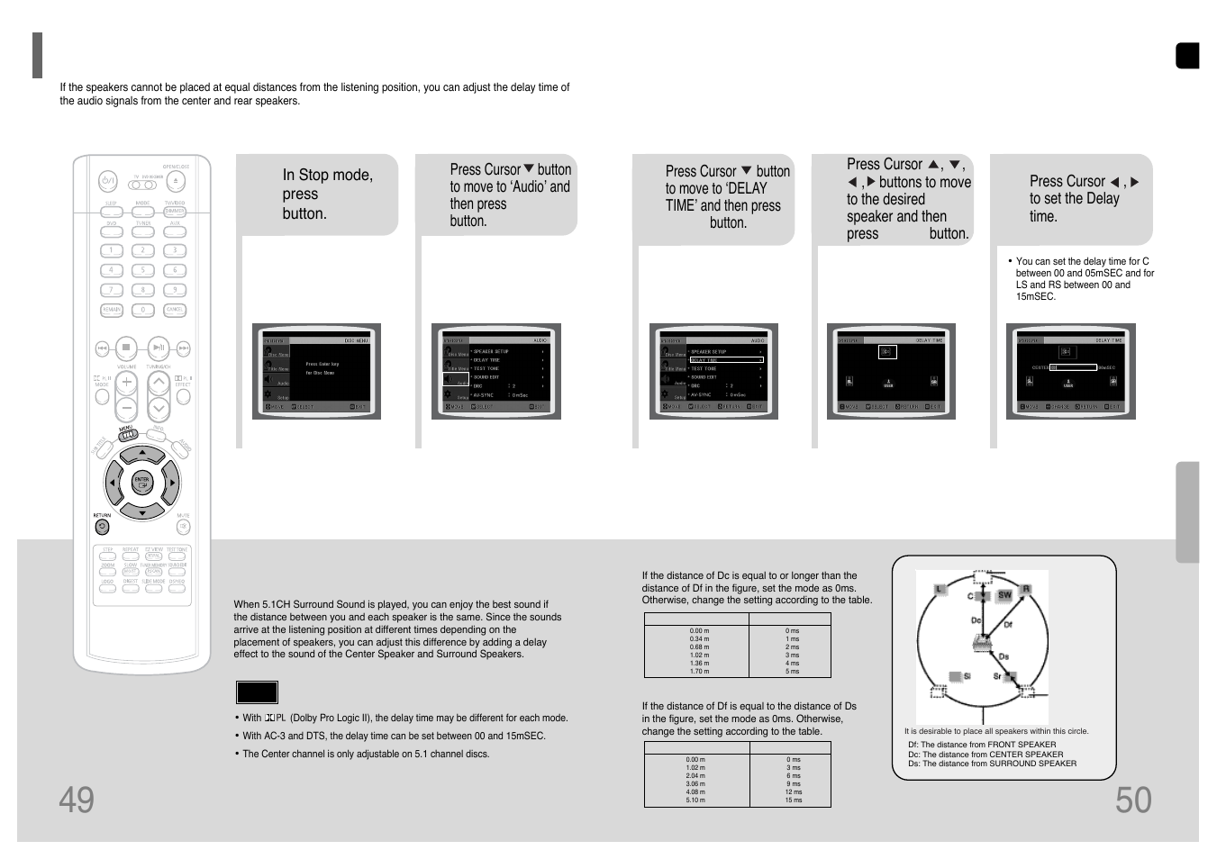 Setting the delay time | Samsung HT-UP30 User Manual | Page 26 / 36