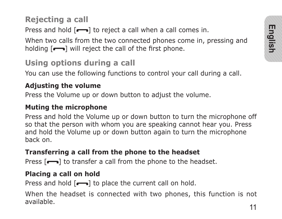 English | Samsung WEP850 User Manual | Page 11 / 18