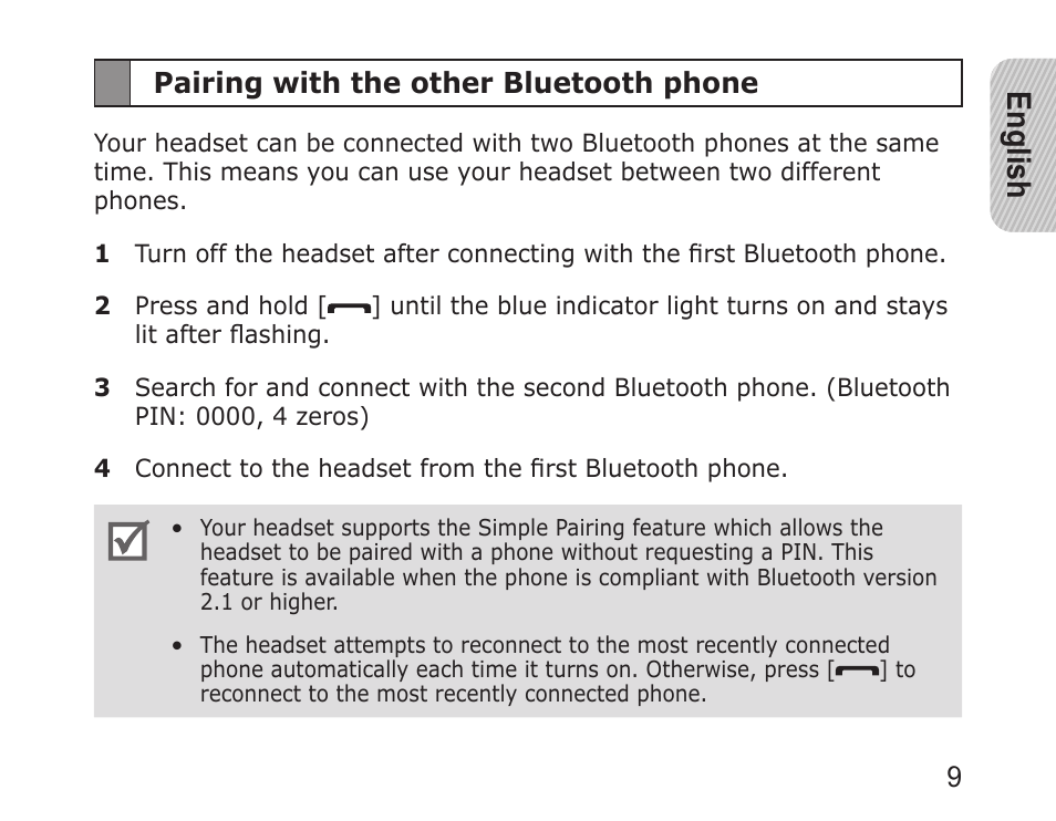 English | Samsung WEP850 User Manual | Page 9 / 18