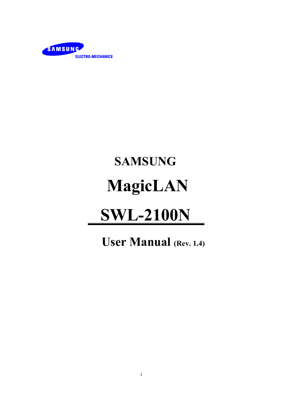 Samsung SWL-2100N User Manual | 75 pages