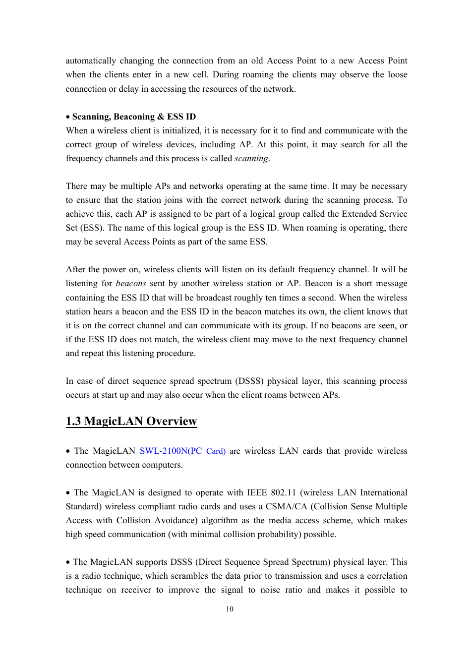 3 magiclan overview | Samsung SWL-2100N User Manual | Page 10 / 75