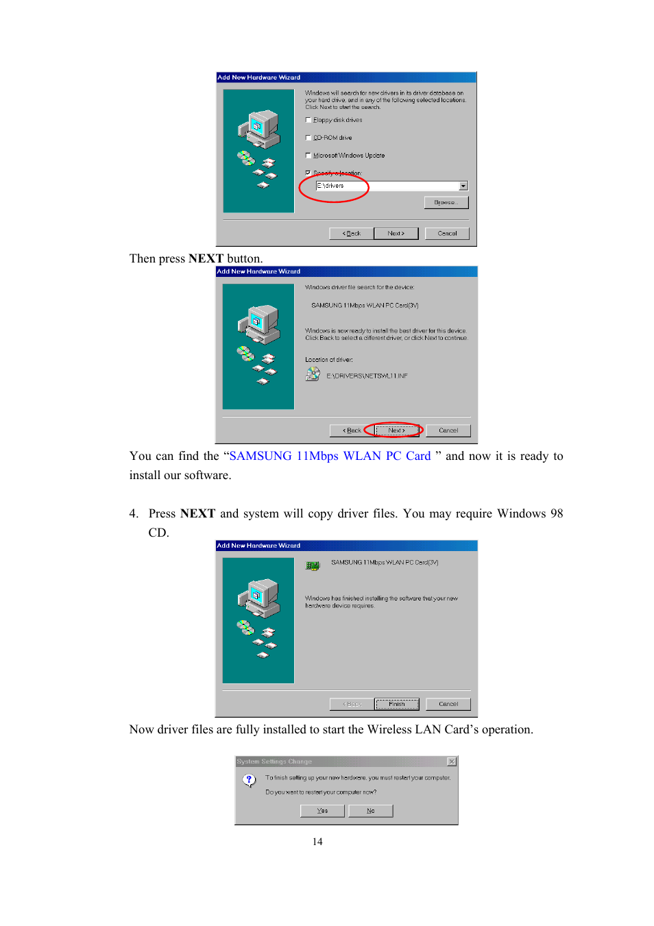 Samsung SWL-2100N User Manual | Page 14 / 75