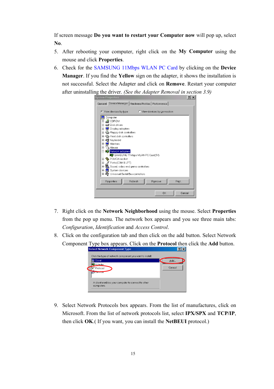 Samsung SWL-2100N User Manual | Page 15 / 75