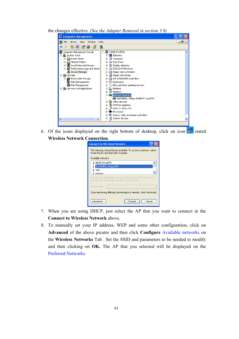 Samsung SWL-2100N User Manual | Page 43 / 75