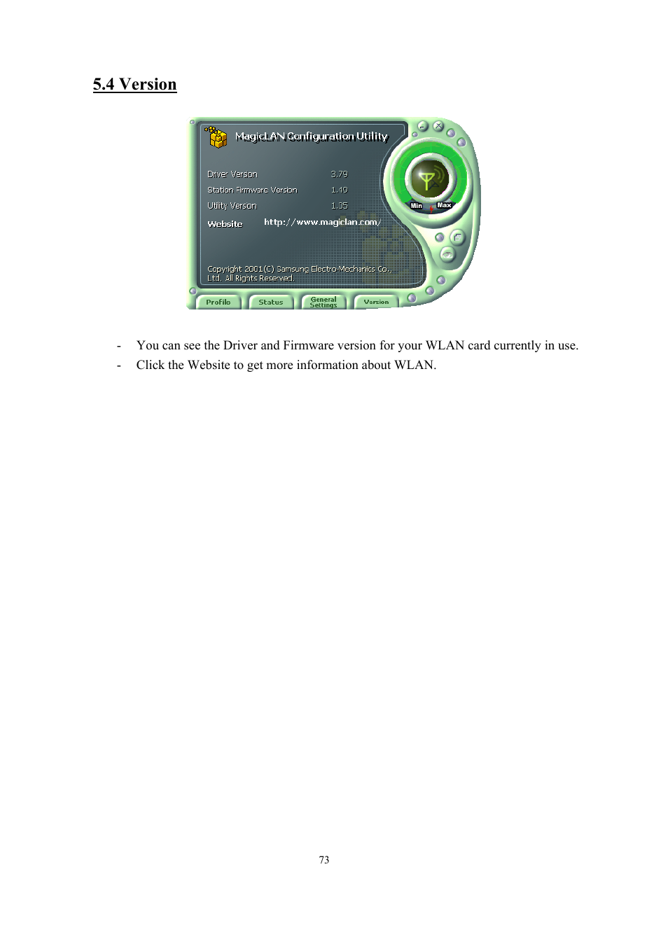 4 version | Samsung SWL-2100N User Manual | Page 73 / 75