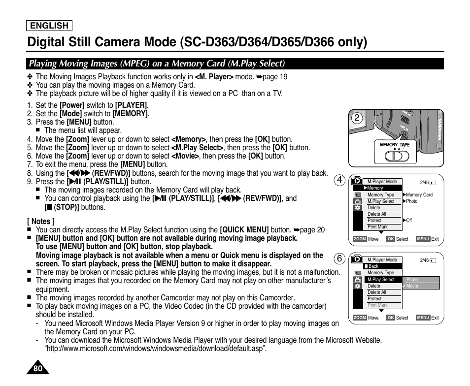 English | Samsung digital SC-D363 User Manual | Page 84 / 111