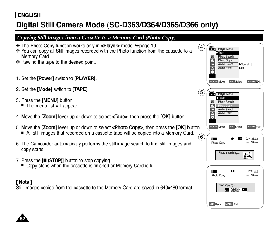 English | Samsung digital SC-D363 User Manual | Page 86 / 111