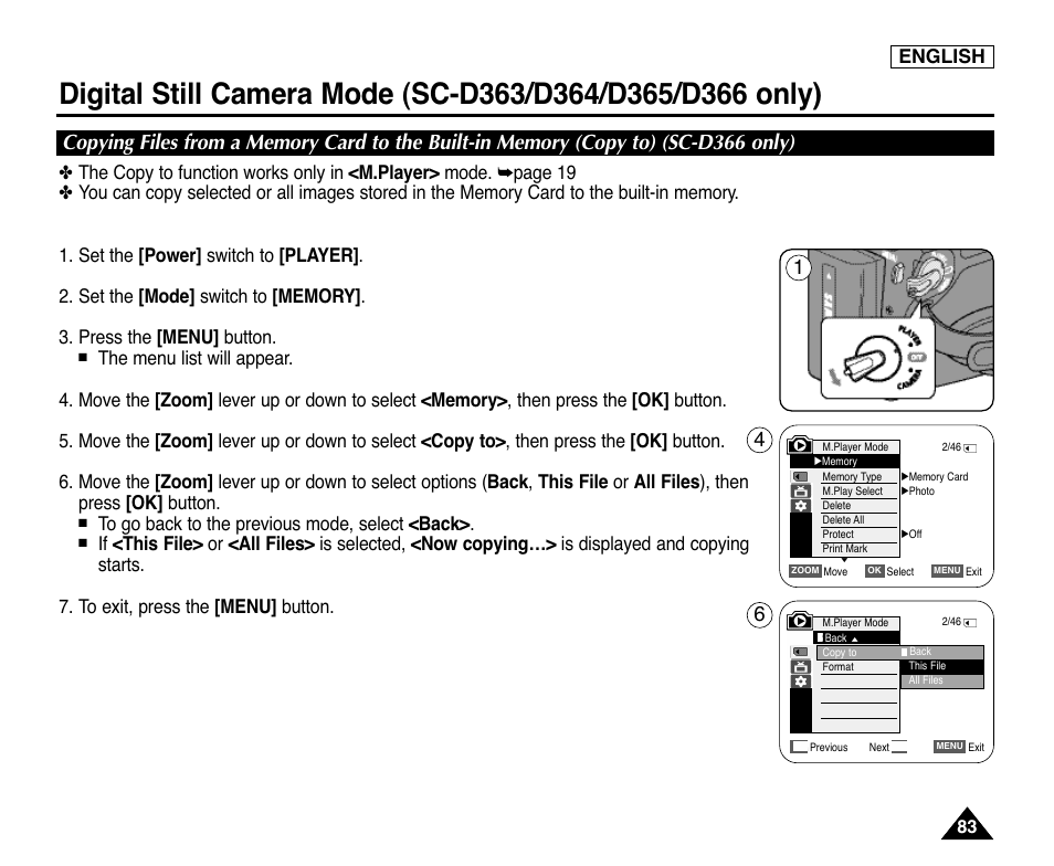 English | Samsung digital SC-D363 User Manual | Page 87 / 111