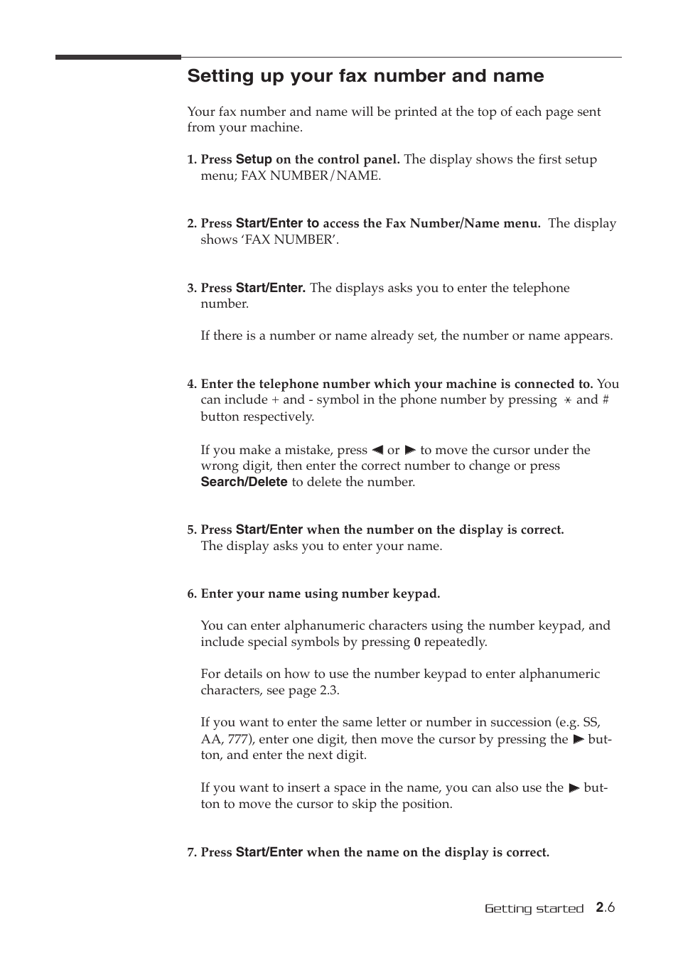 Setting up your fax number and name | Samsung SF-515 User Manual | Page 27 / 48