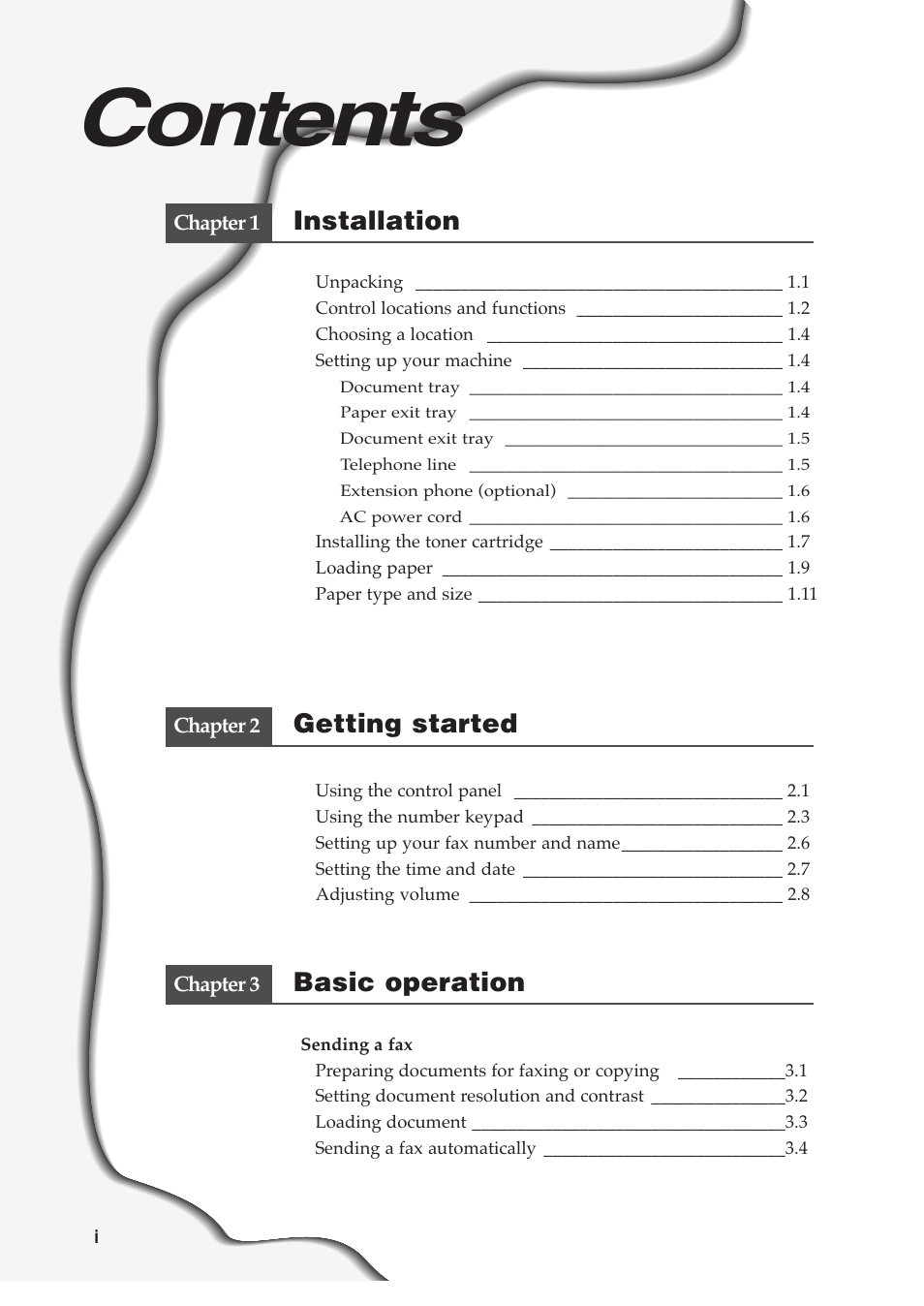 Samsung SF-515 User Manual | Page 3 / 48