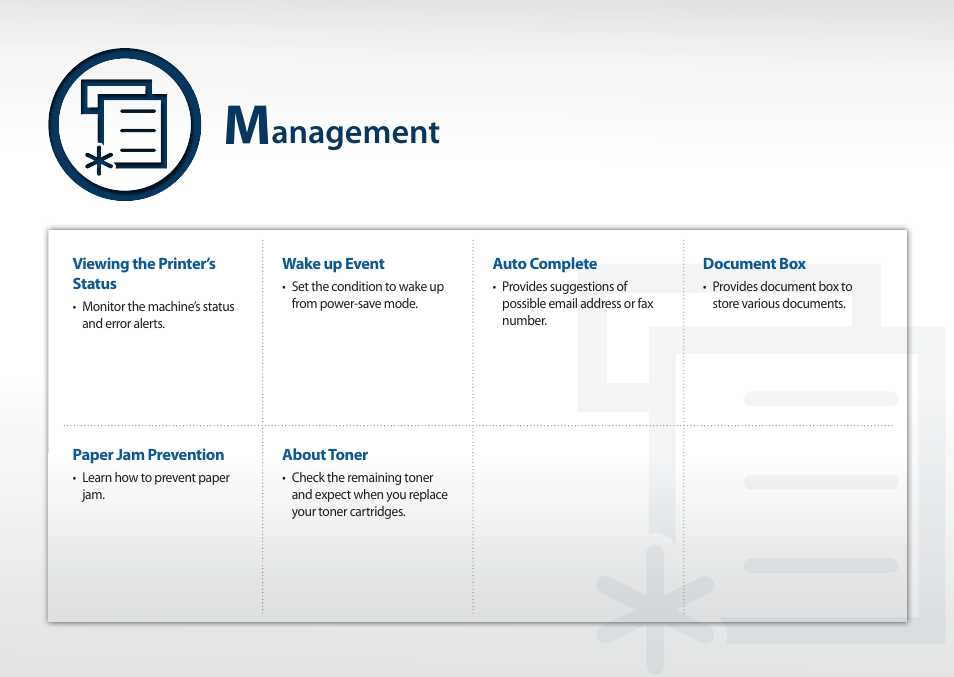 Anagement | Samsung All in One Printer User Manual | Page 51 / 60