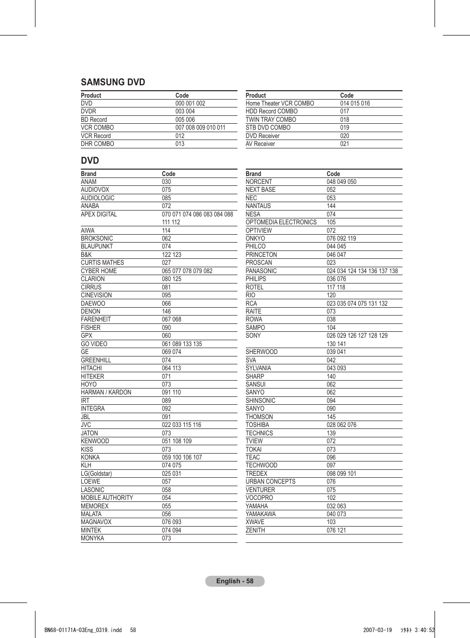 Samsung dvd | Samsung BN68-01171B-03 User Manual | Page 58 / 65