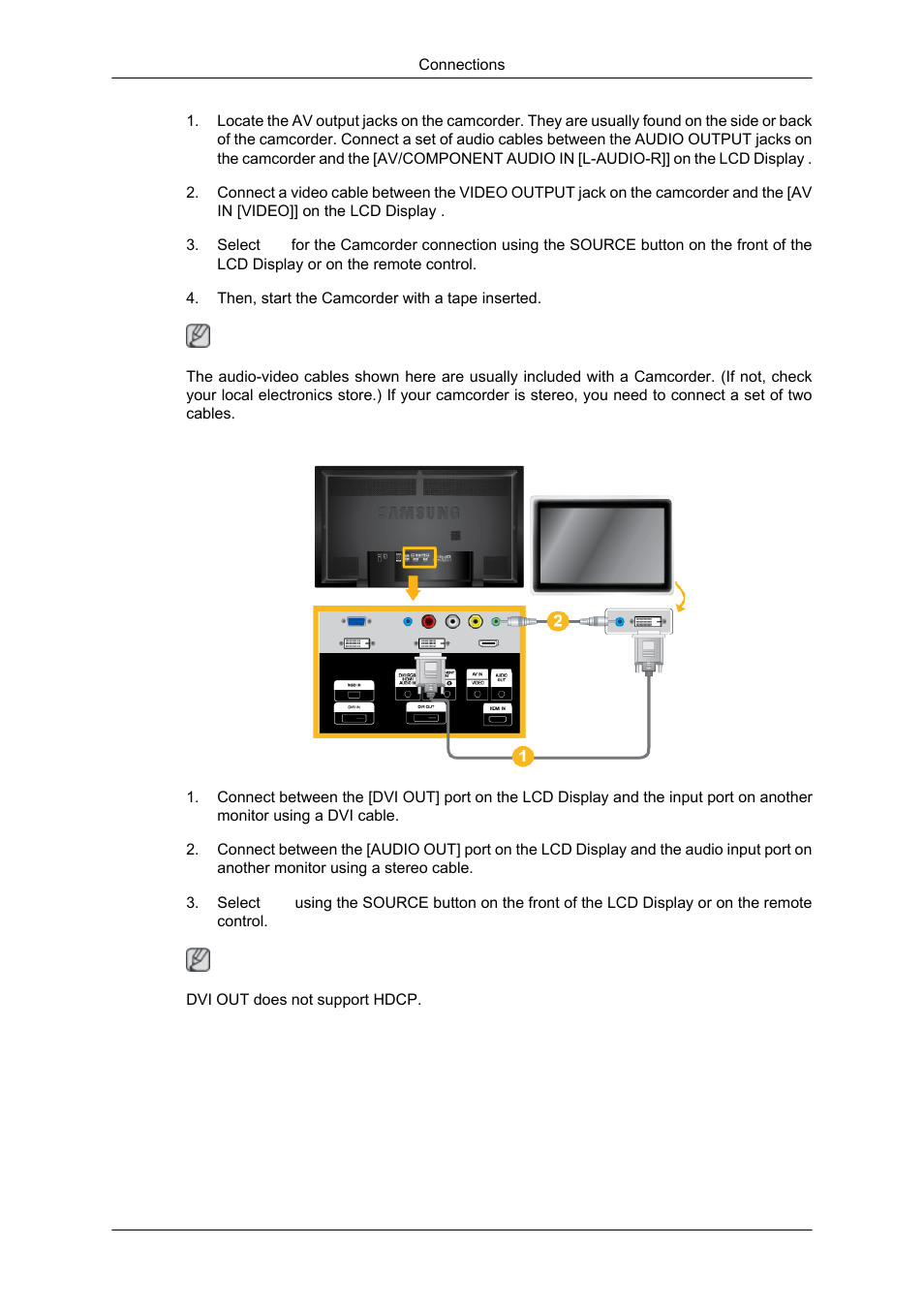 Connecting using a dvi cable | Samsung 650TS User Manual | Page 20 / 29