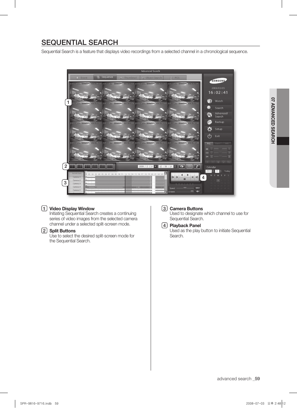 Sequential search | Samsung SHR-9716 User Manual | Page 63 / 97