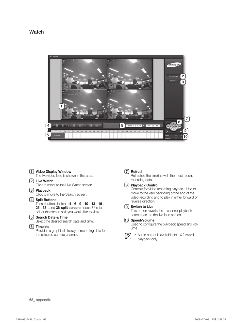 Watch | Samsung SHR-9716 User Manual | Page 72 / 97