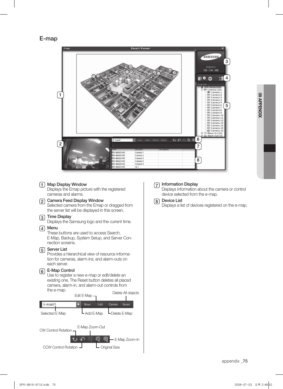 E-map | Samsung SHR-9716 User Manual | Page 79 / 97