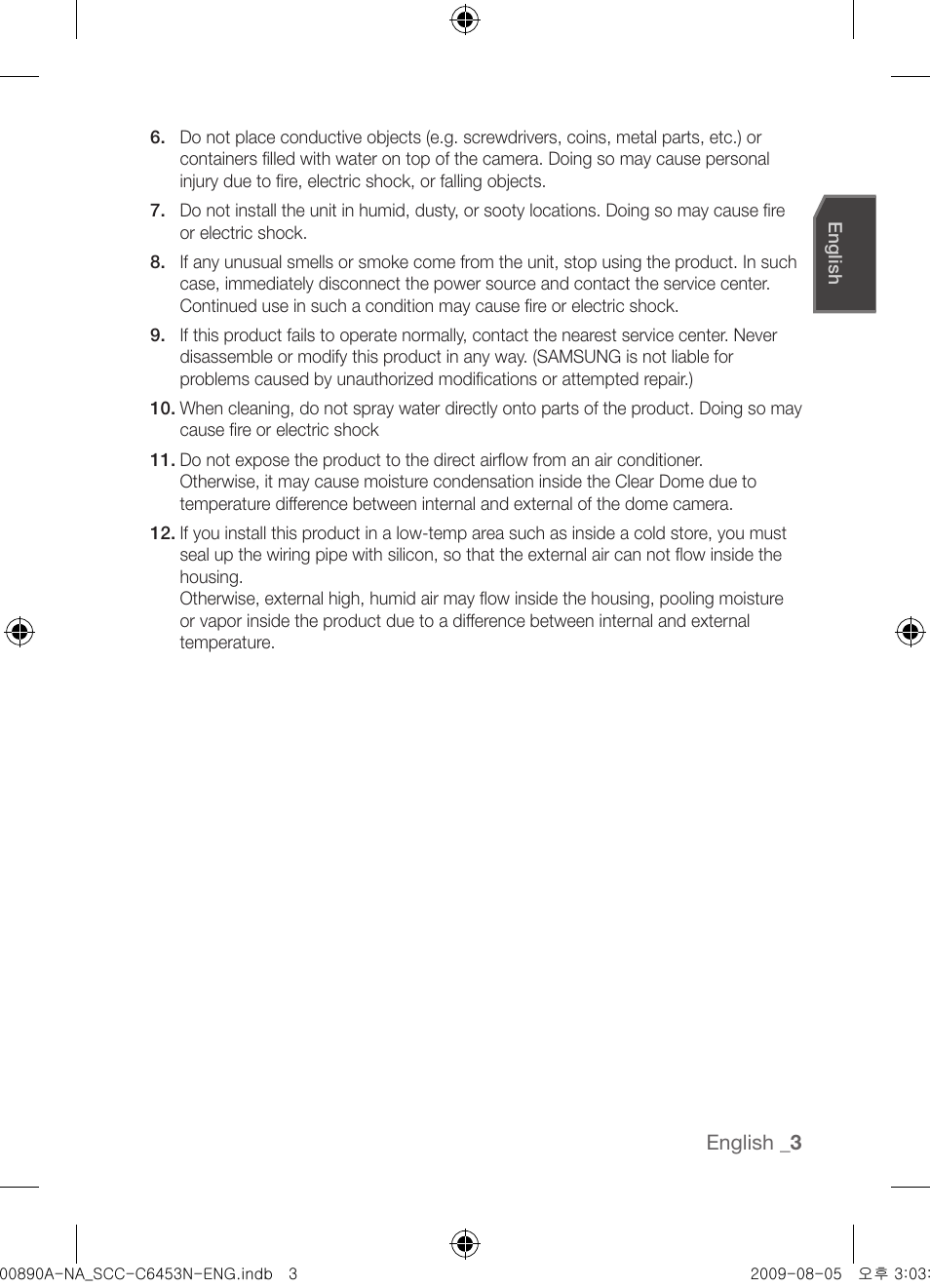 Samsung SCC-C6453N User Manual | Page 3 / 52