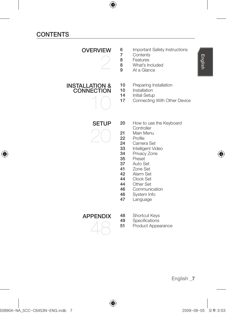 Samsung SCC-C6453N User Manual | Page 7 / 52