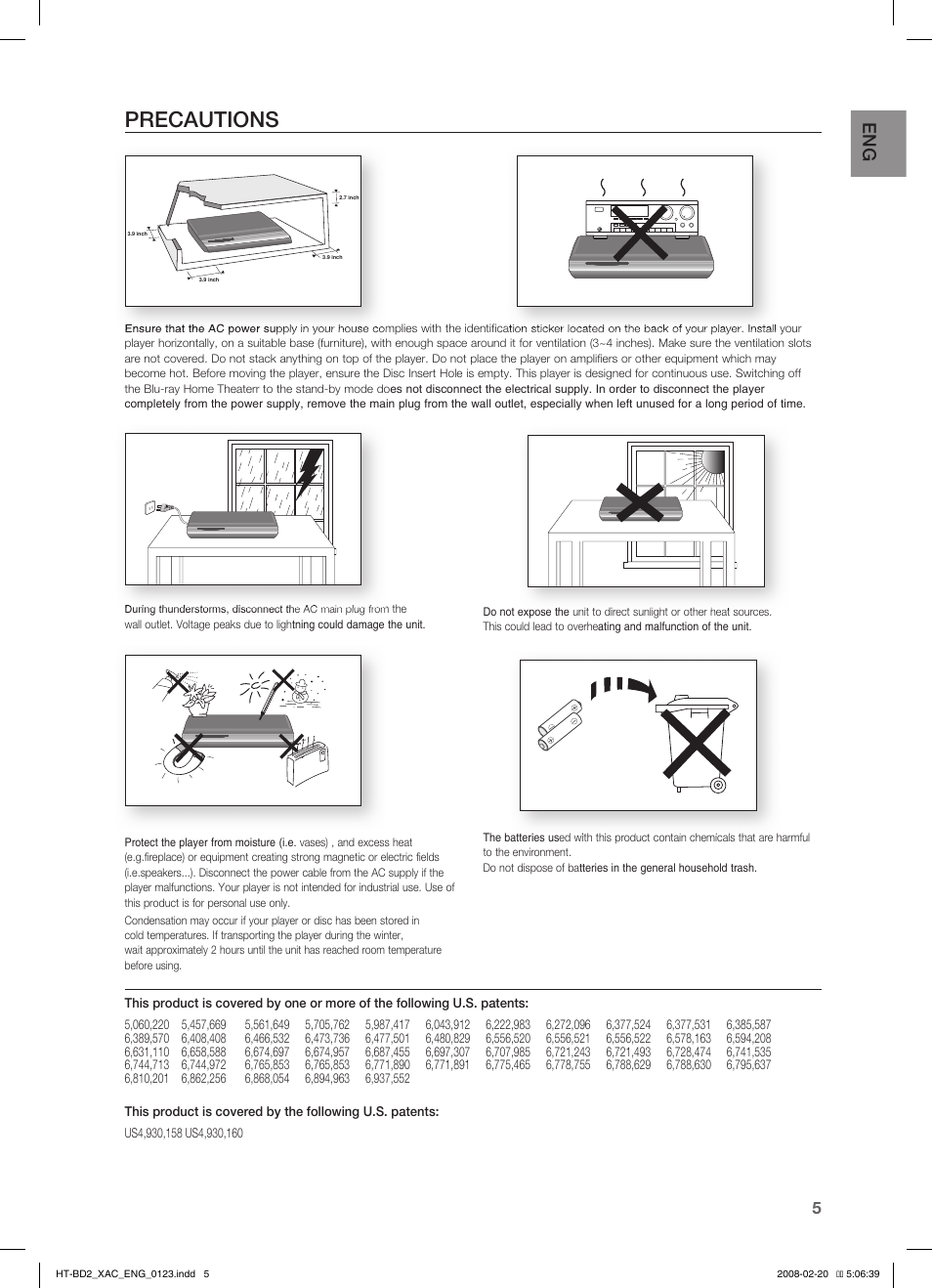Precautions | Samsung AH68-02019S User Manual | Page 6 / 72